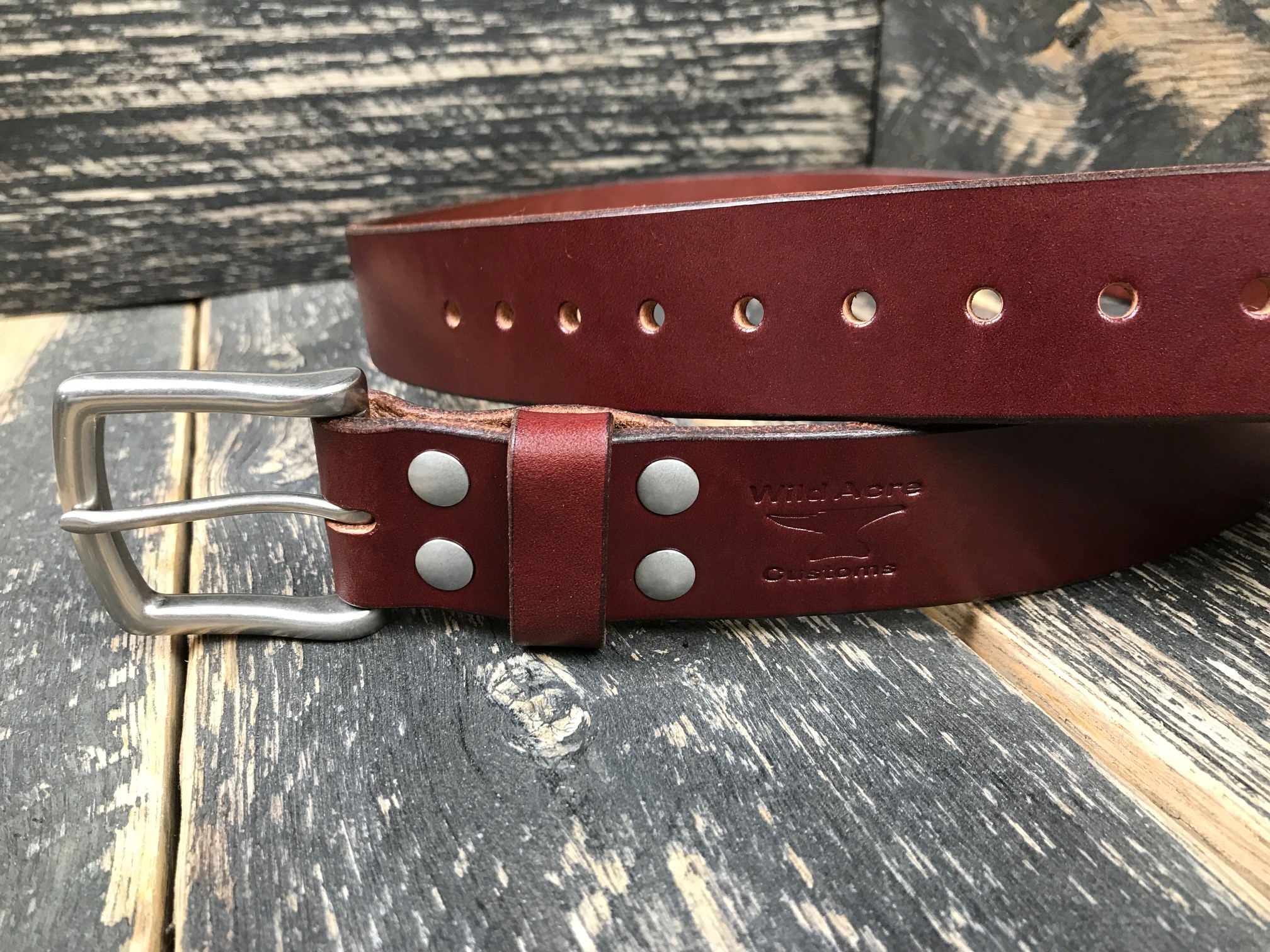 Oxblood Dress Belt 