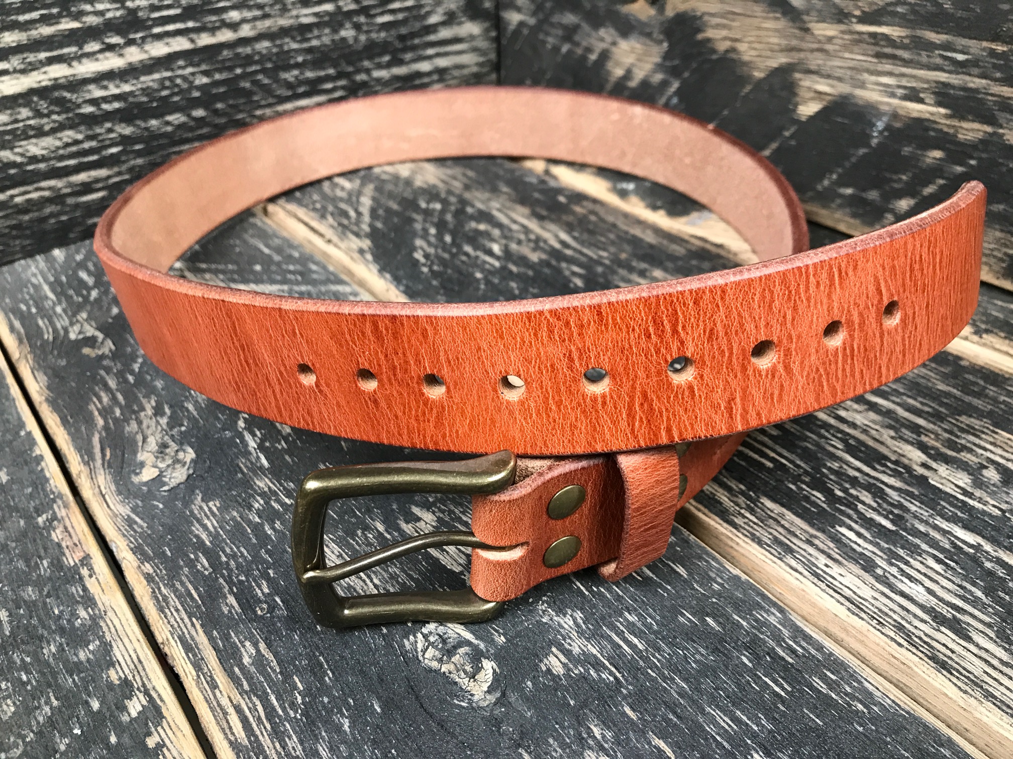 Old World Harness Thick Leather Belt - Handmade in the USA – M & W