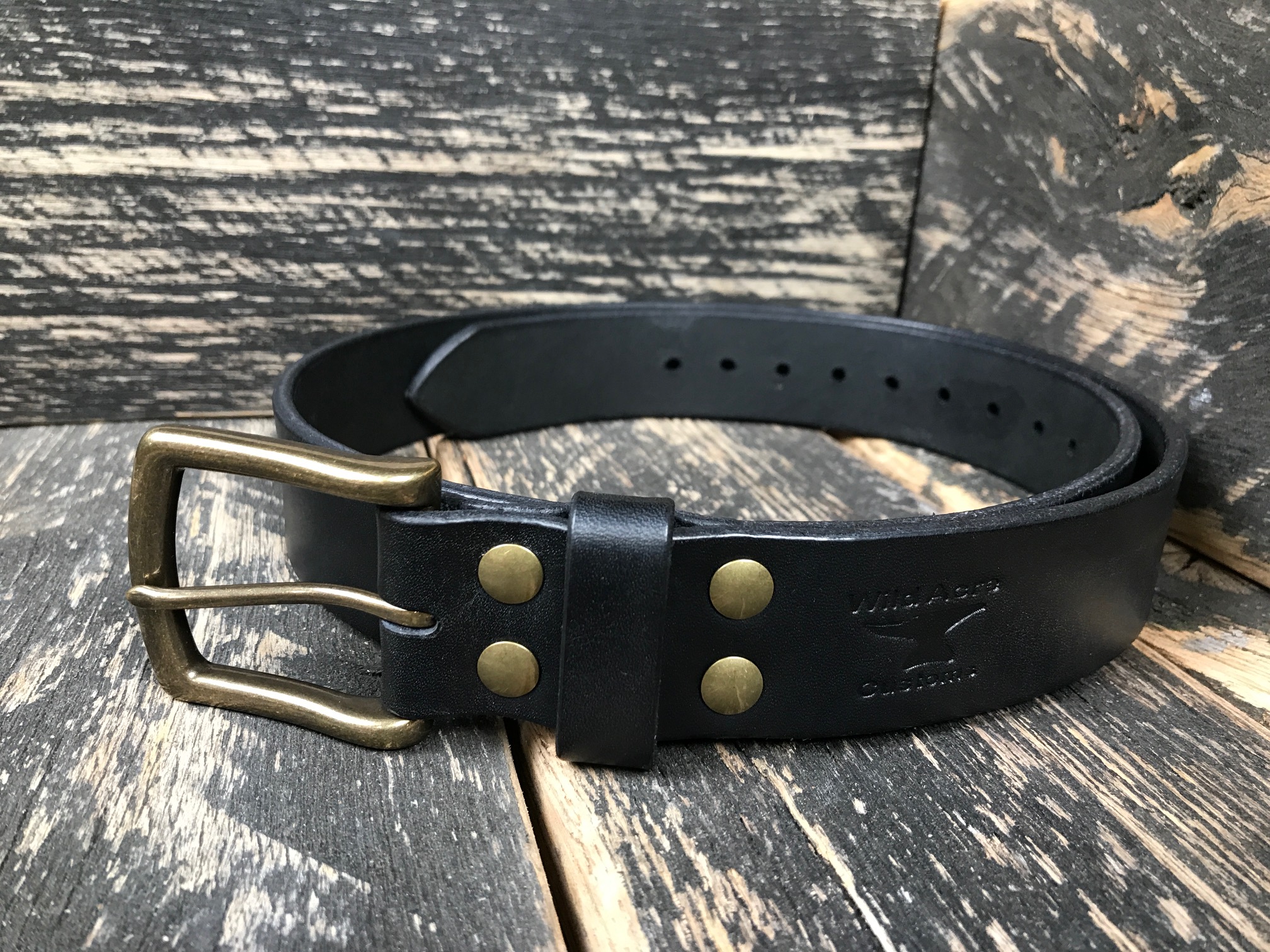 New Black Pure Nature Real Leather Belt Screws On Custom Cut to